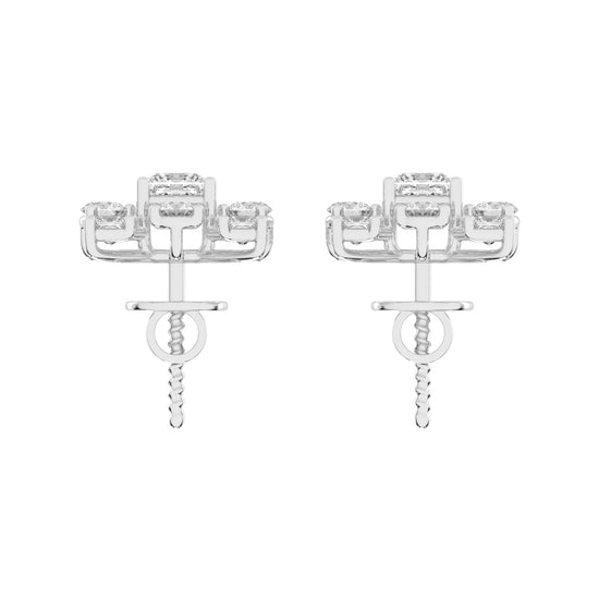 Radiance Multi-Cut Diamond Cluster Studs