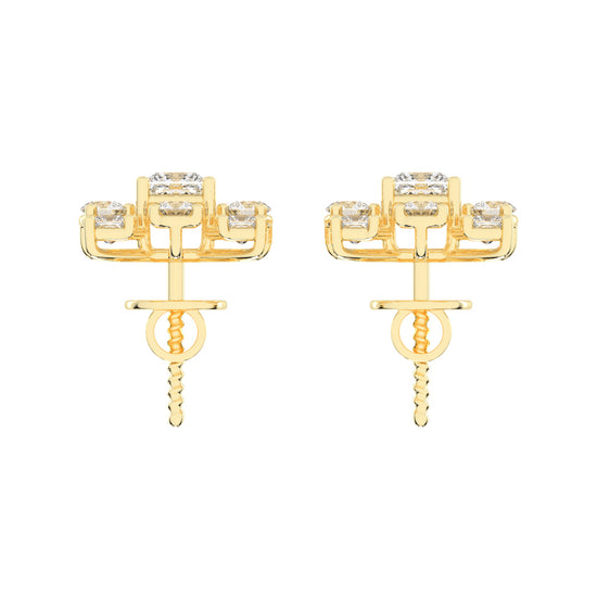 Radiance Multi-Cut Diamond Cluster Studs