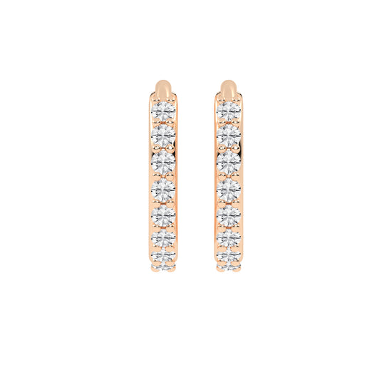 Glamour Pave Diamond Embrace Hoops