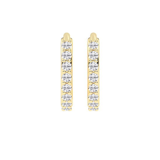 Glamour Pave Diamond Embrace Hoops
