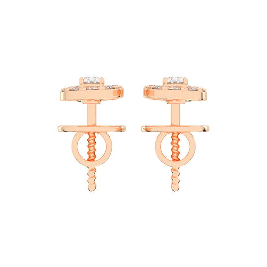 Infinity Embrace Pear Halo Diamond Studs