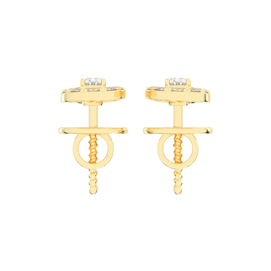 Infinity Embrace Pear Halo Diamond Studs