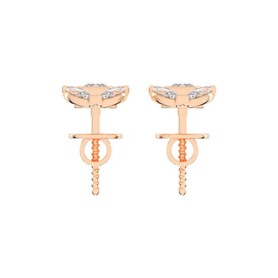 Allure Emerald Cut Marquise Diamond Studs