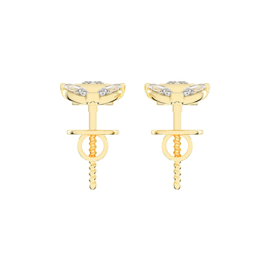 Allure Emerald Cut Marquise Diamond Studs