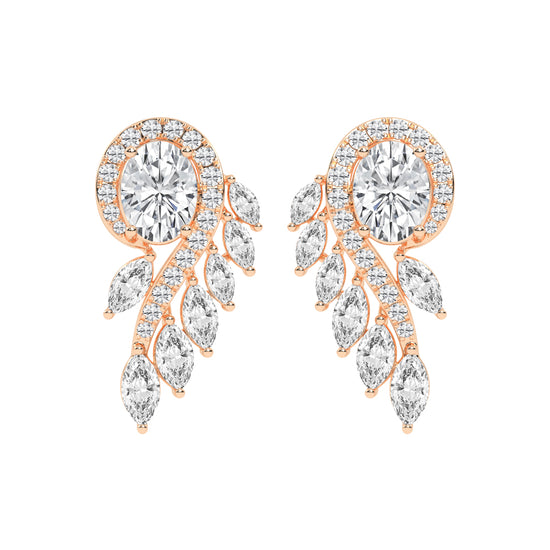 Radiant Cascade Marquise Fan Diamond Studs