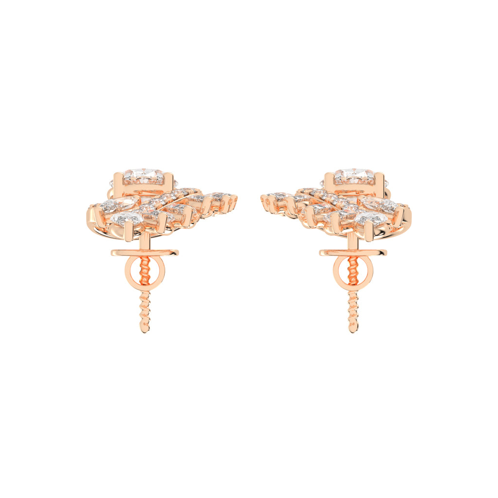 Radiant Cascade Marquise Fan Diamond Studs