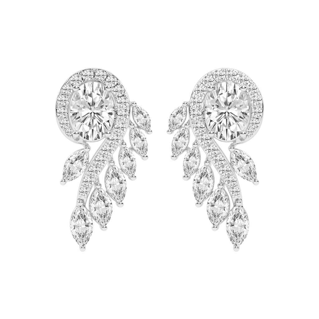 Radiant Cascade Marquise Fan Diamond Studs
