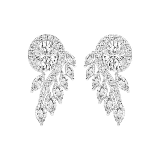Radiant Cascade Marquise Fan Diamond Studs