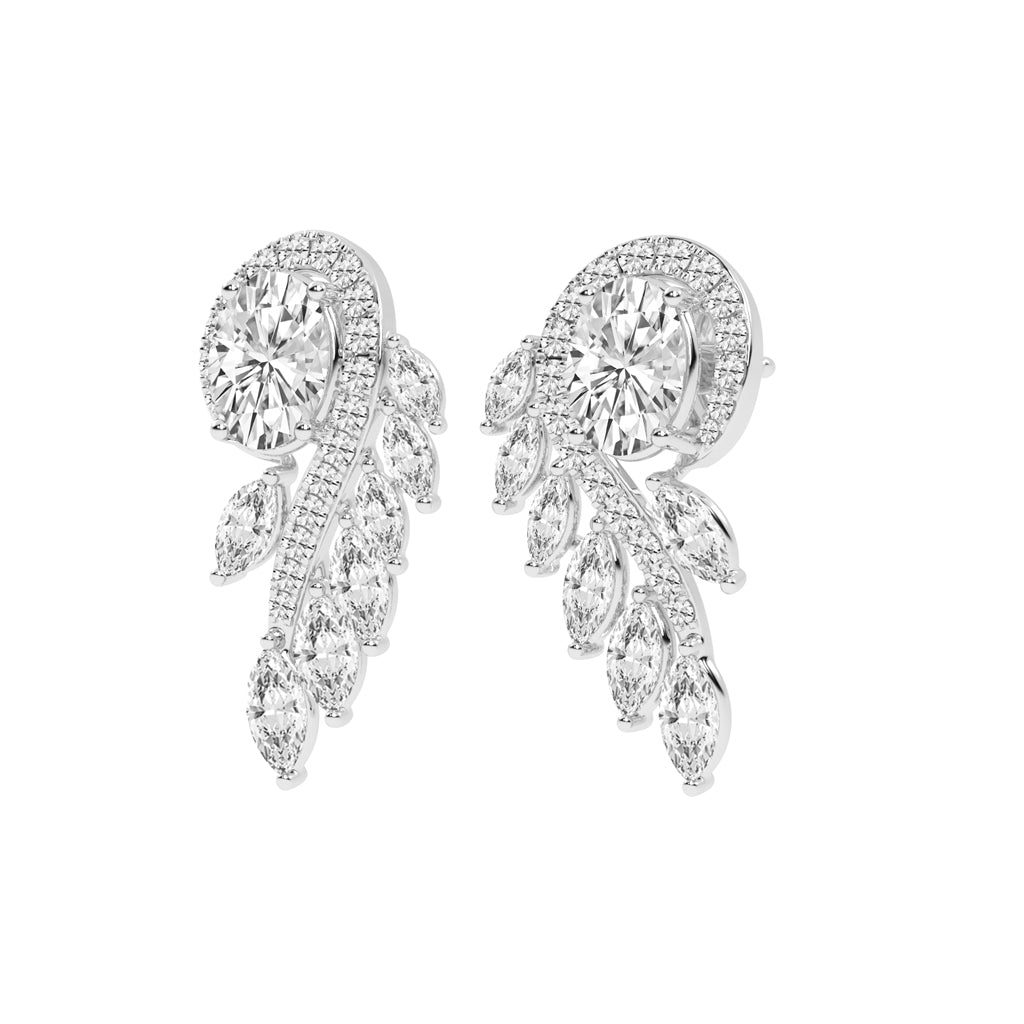 Radiant Cascade Marquise Fan Diamond Studs