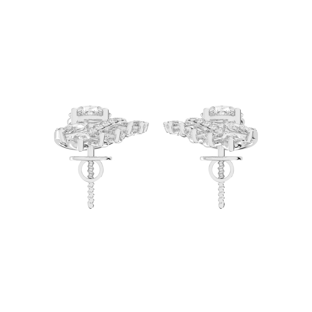 Radiant Cascade Marquise Fan Diamond Studs