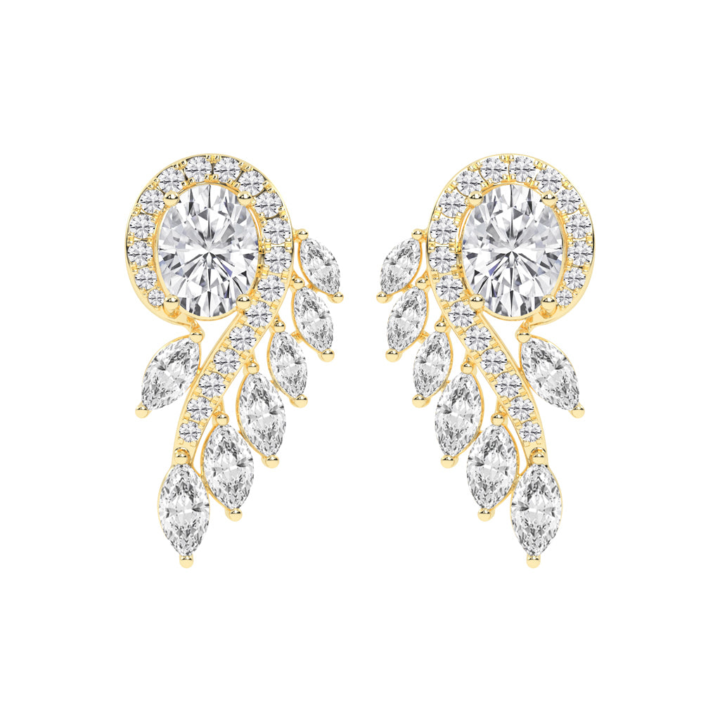 Radiant Cascade Marquise Fan Diamond Studs