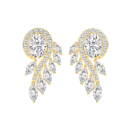 Radiant Cascade Marquise Fan Diamond Studs