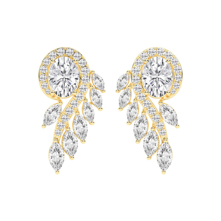 Radiant Cascade Marquise Fan Diamond Studs