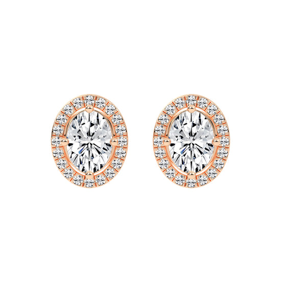 Veloura Halo Lab Diamond Stud Earrings
