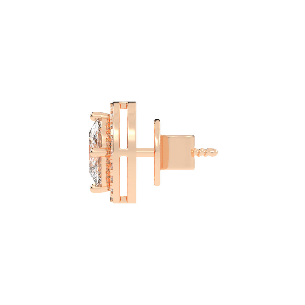Veloura Halo Lab Diamond Stud Earrings