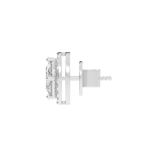 Veloura Halo Lab Diamond Stud Earrings