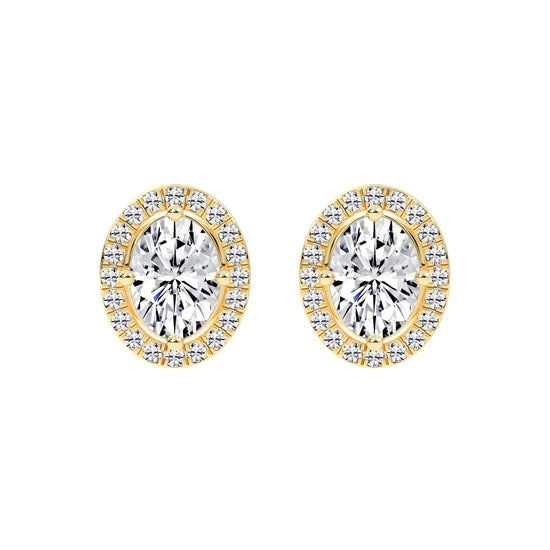 Veloura Halo Lab Diamond Stud Earrings