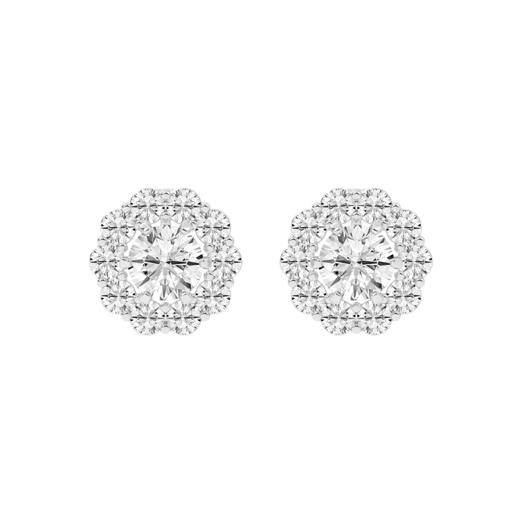 Concentric Radiance Multi-Halo Diamond Studs