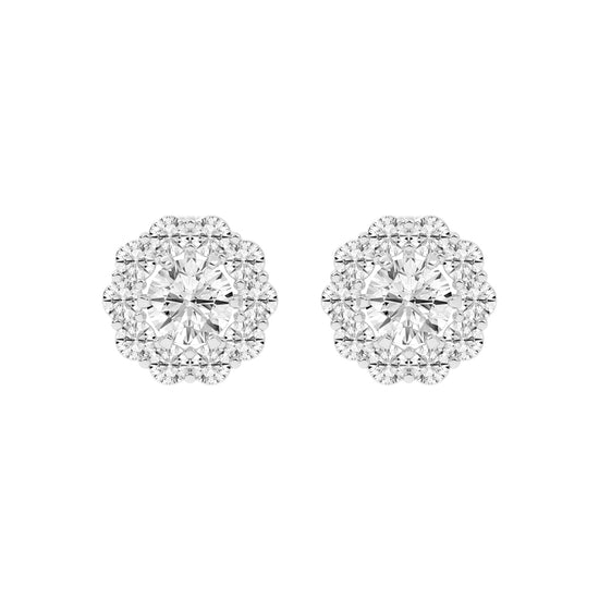 Concentric Radiance Multi-Halo Diamond Studs