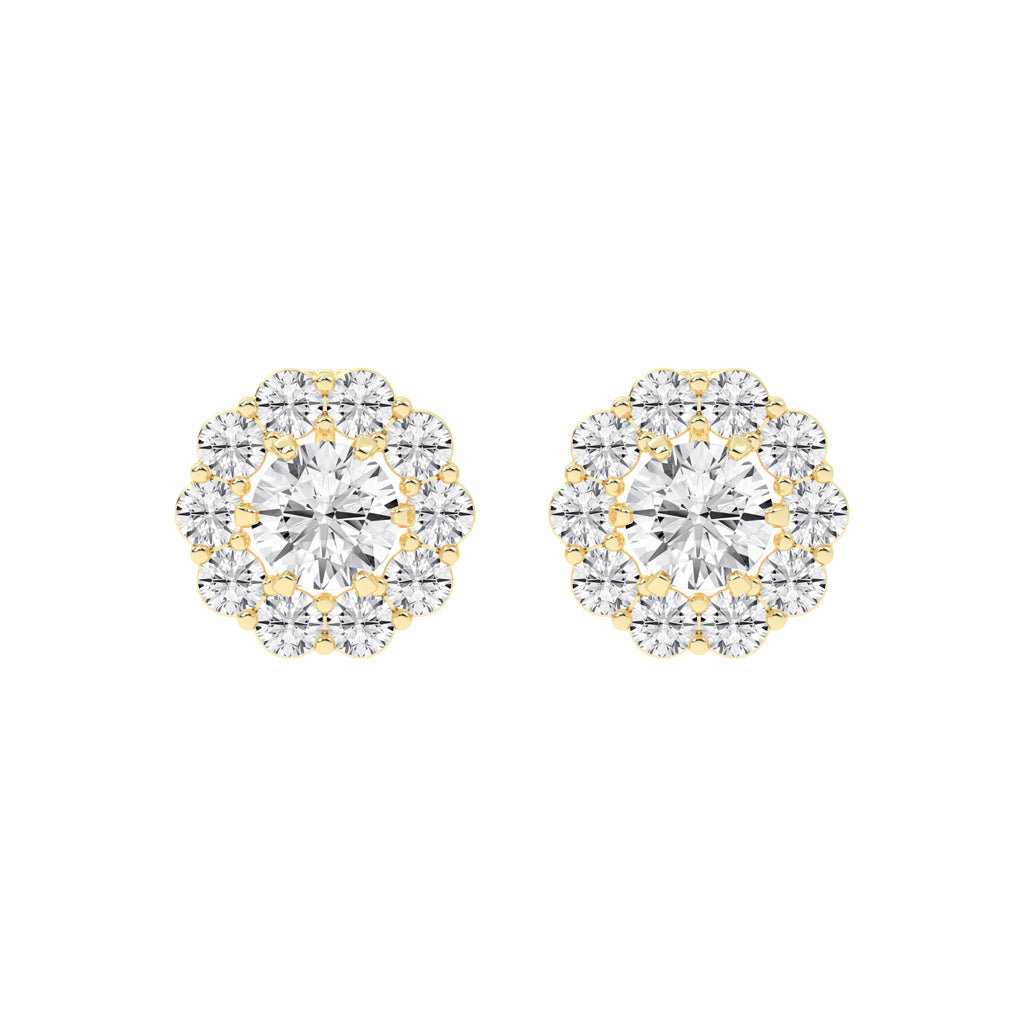 Concentric Radiance Multi-Halo Diamond Studs