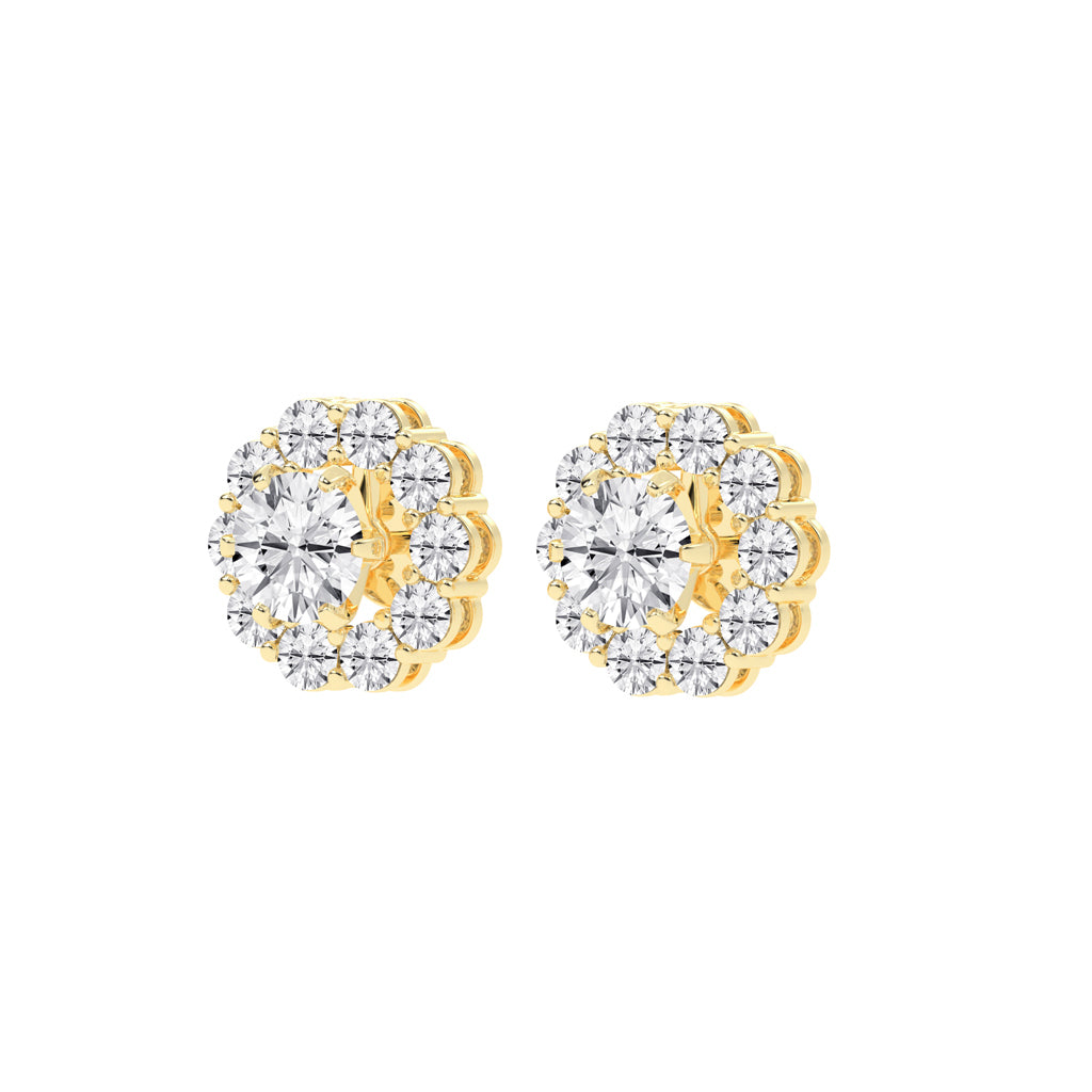 Concentric Radiance Multi-Halo Diamond Studs
