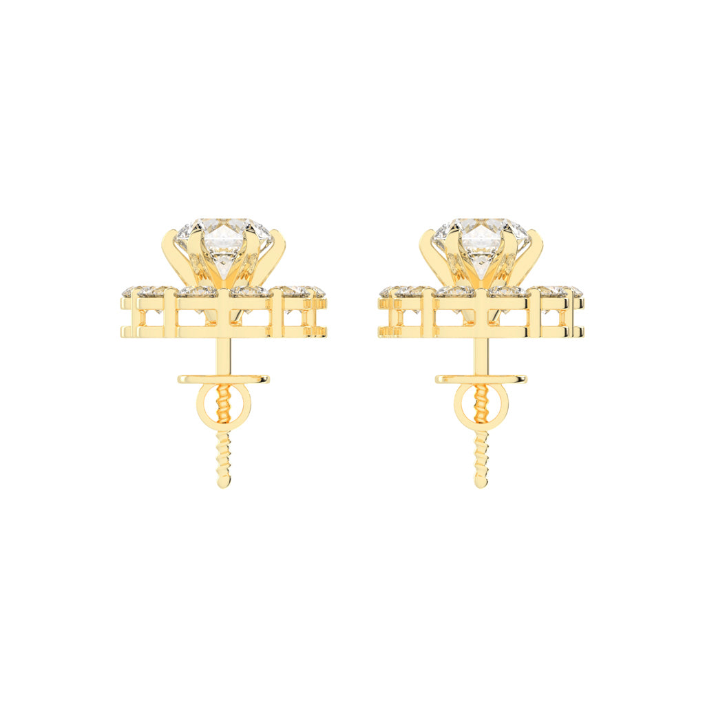 Concentric Radiance Multi-Halo Diamond Studs