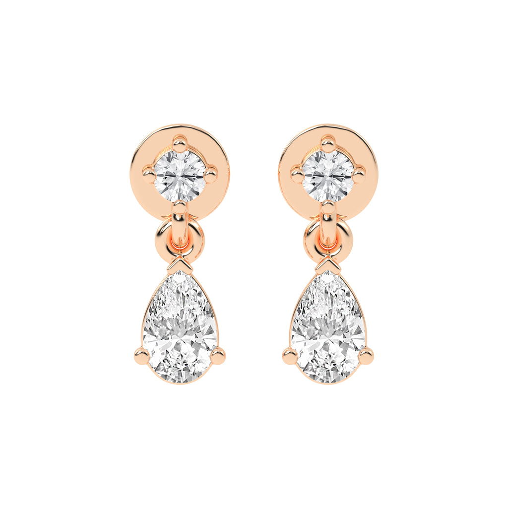 Classic Radiance Pear Drop Diamond Dangle Earrings