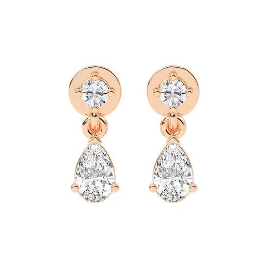 Classic Radiance Pear Drop Diamond Dangle Earrings
