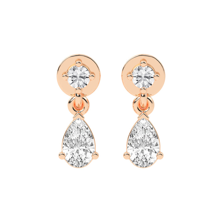 Classic Radiance Pear Drop Diamond Dangle Earrings