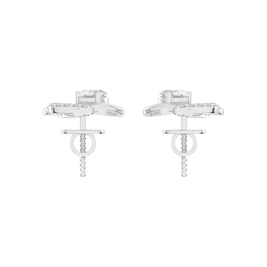Entwined Hearts Diamond Stud Earrings