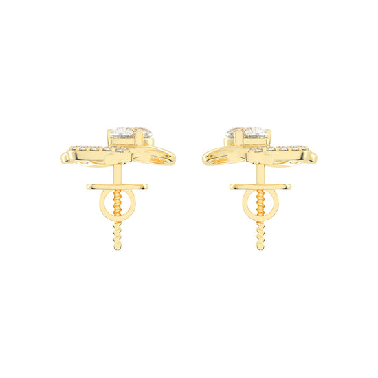 Entwined Hearts Diamond Stud Earrings