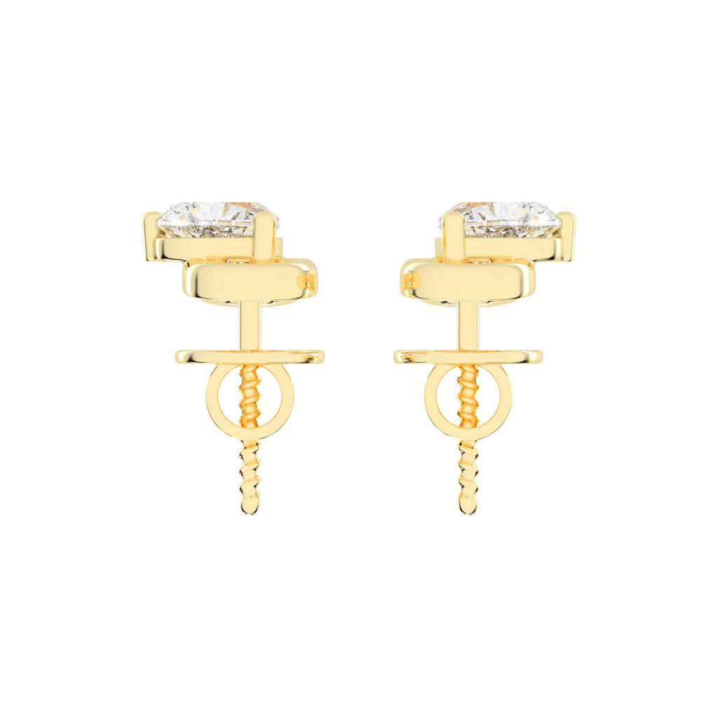Infinity Heart Diamond Stud Earrings