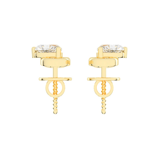 Infinity Heart Diamond Stud Earrings