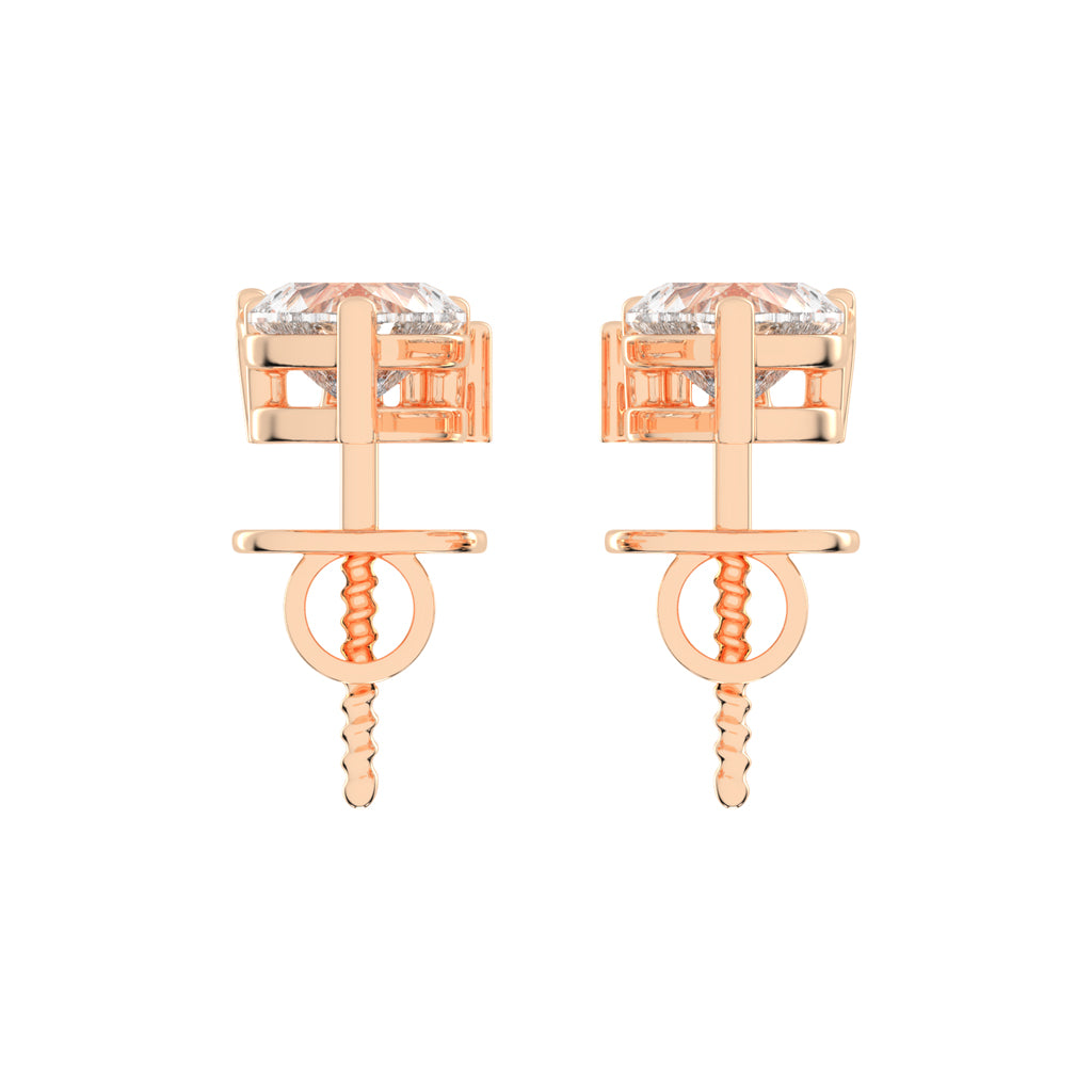 Heartfelt Wings Diamond Cluster Stud Earrings