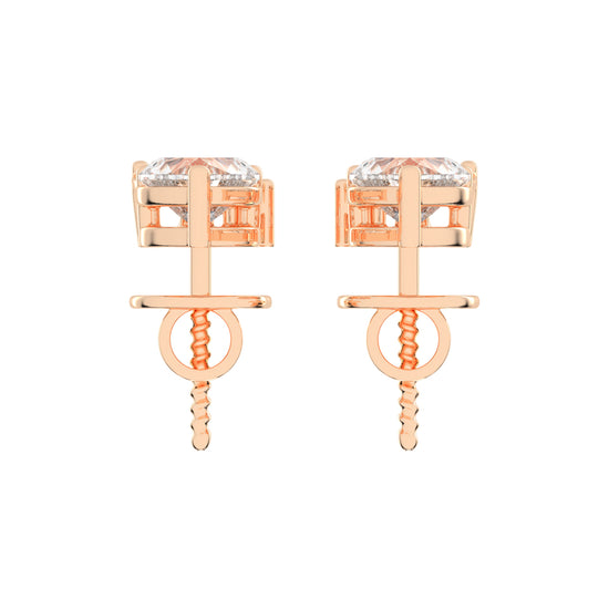 Heartfelt Wings Diamond Cluster Stud Earrings