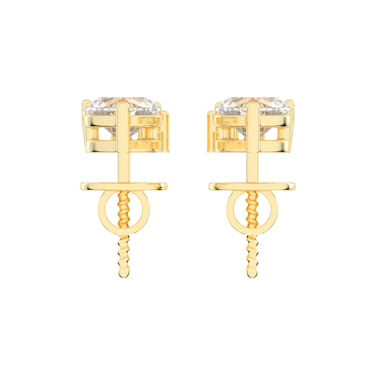 Heartfelt Wings Diamond Cluster Stud Earrings