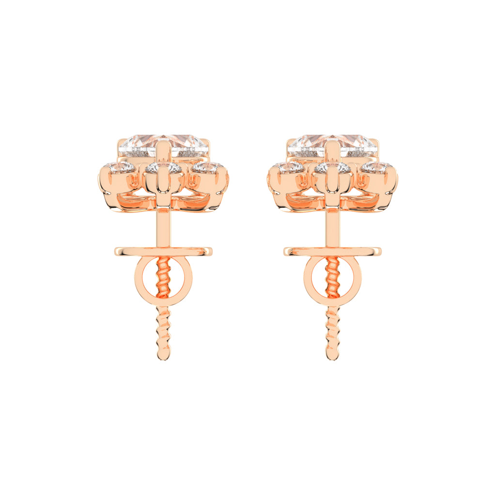 Love's Radiance Heart and Trinity Diamond Studs