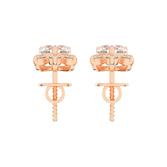 Love's Radiance Heart and Trinity Diamond Studs