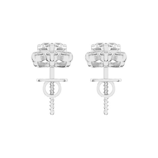 Love's Radiance Heart and Trinity Diamond Studs