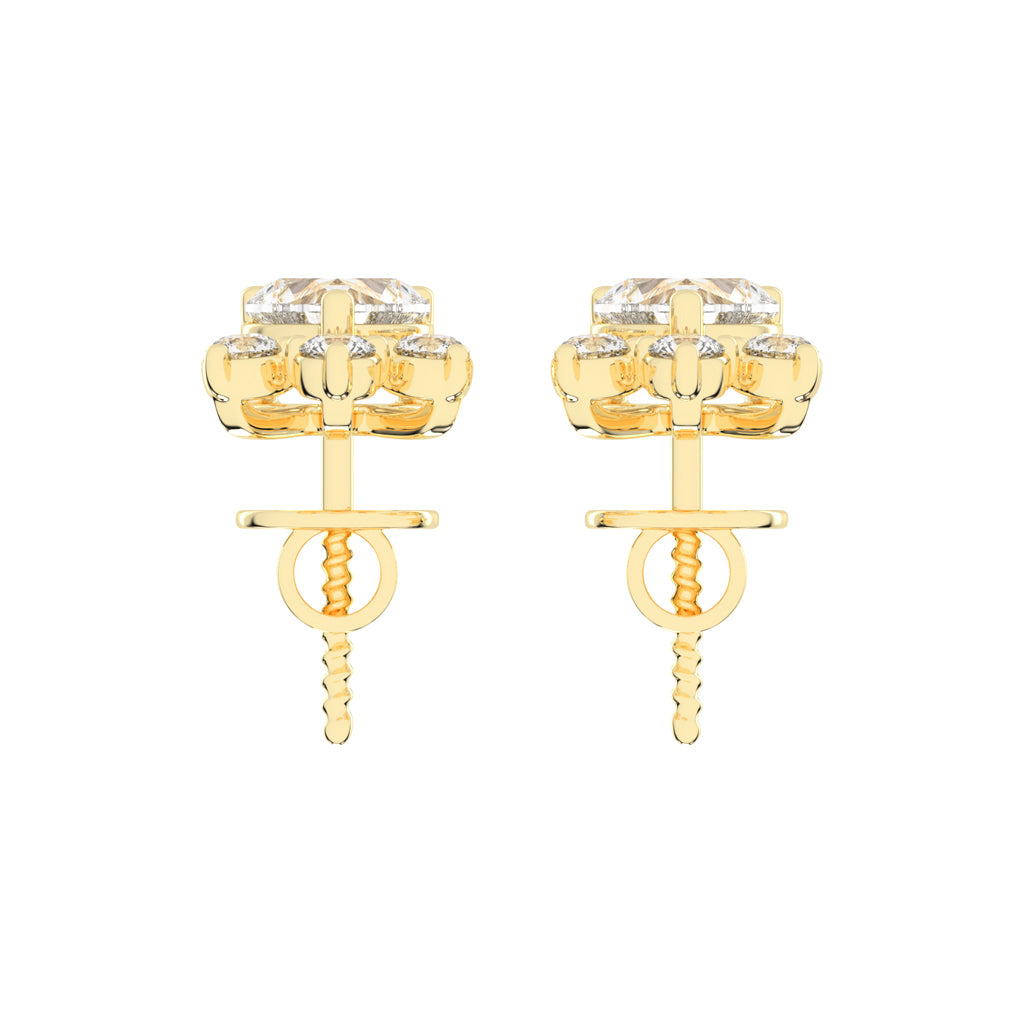 Love's Radiance Heart and Trinity Diamond Studs