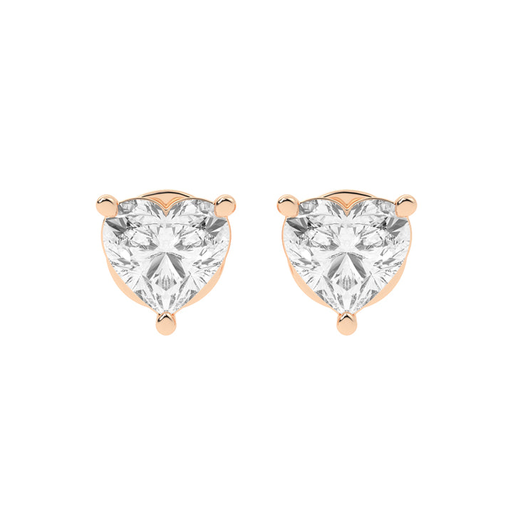 Pure Heart Diamond Stud Earrings