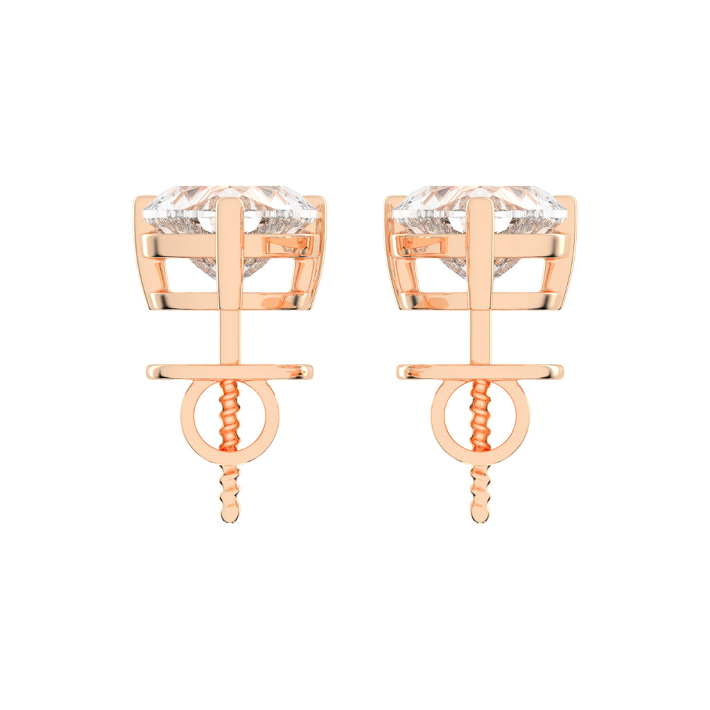 Pure Heart Diamond Stud Earrings