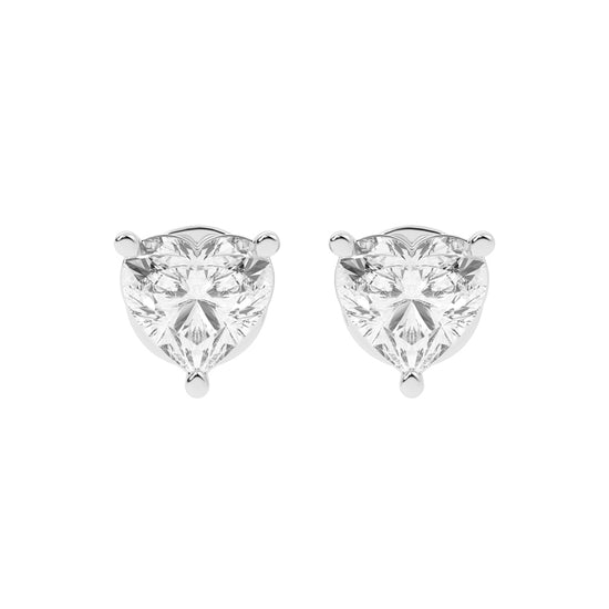 Pure Heart Diamond Stud Earrings