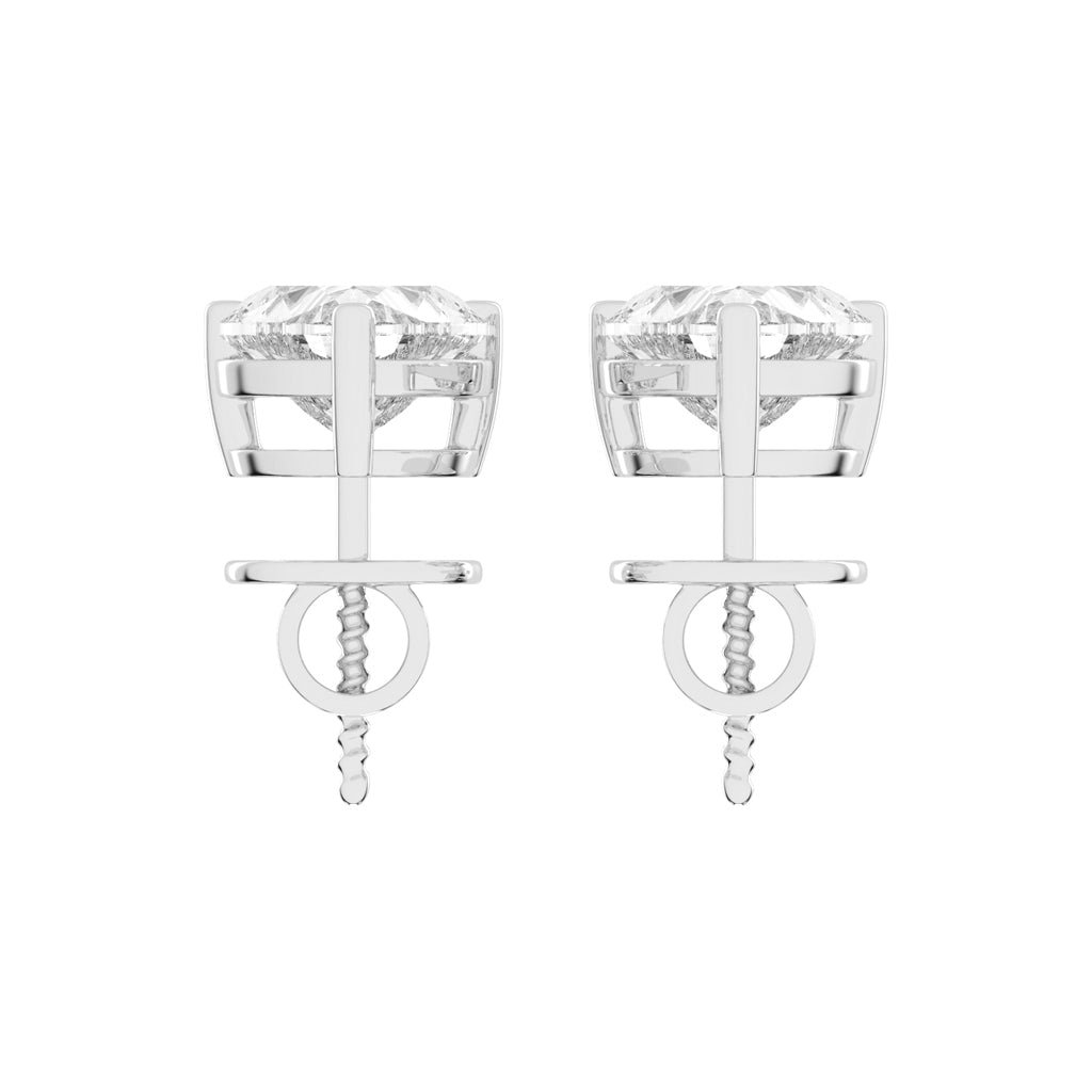 Pure Heart Diamond Stud Earrings