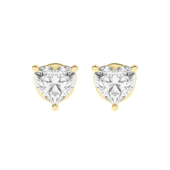 Pure Heart Diamond Stud Earrings