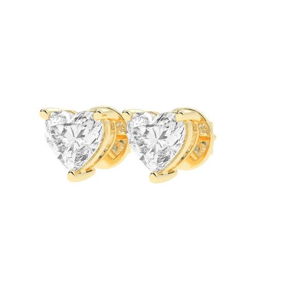 Pure Heart Diamond Stud Earrings