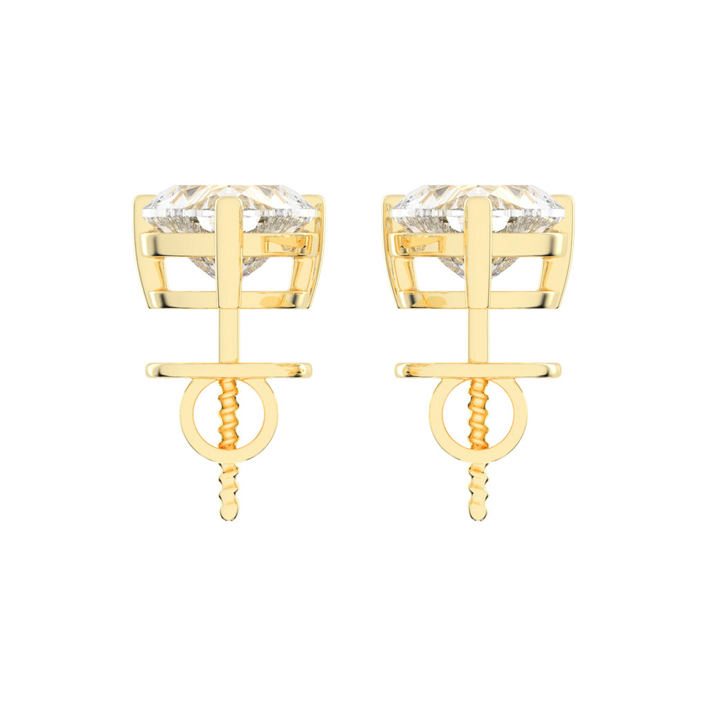 Pure Heart Diamond Stud Earrings