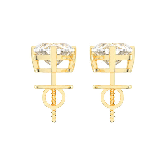 Pure Heart Diamond Stud Earrings