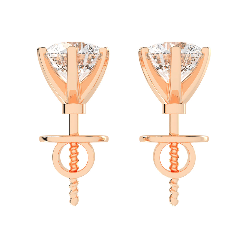 Dazzling Round Brilliant Stud Earrings