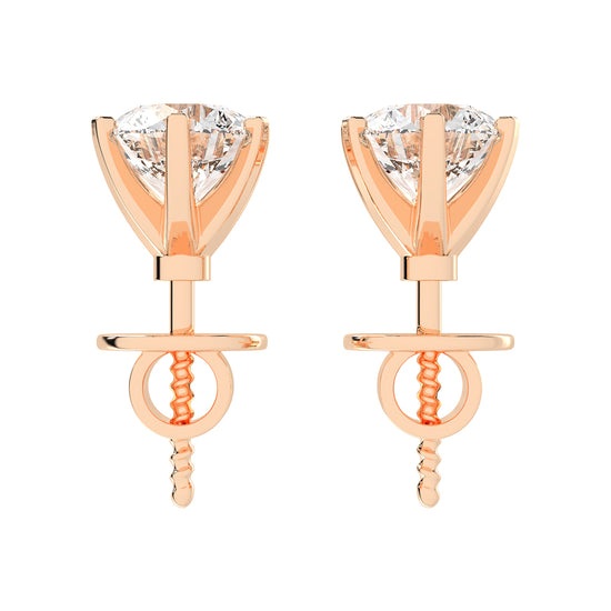 Dazzling Round Brilliant Stud Earrings